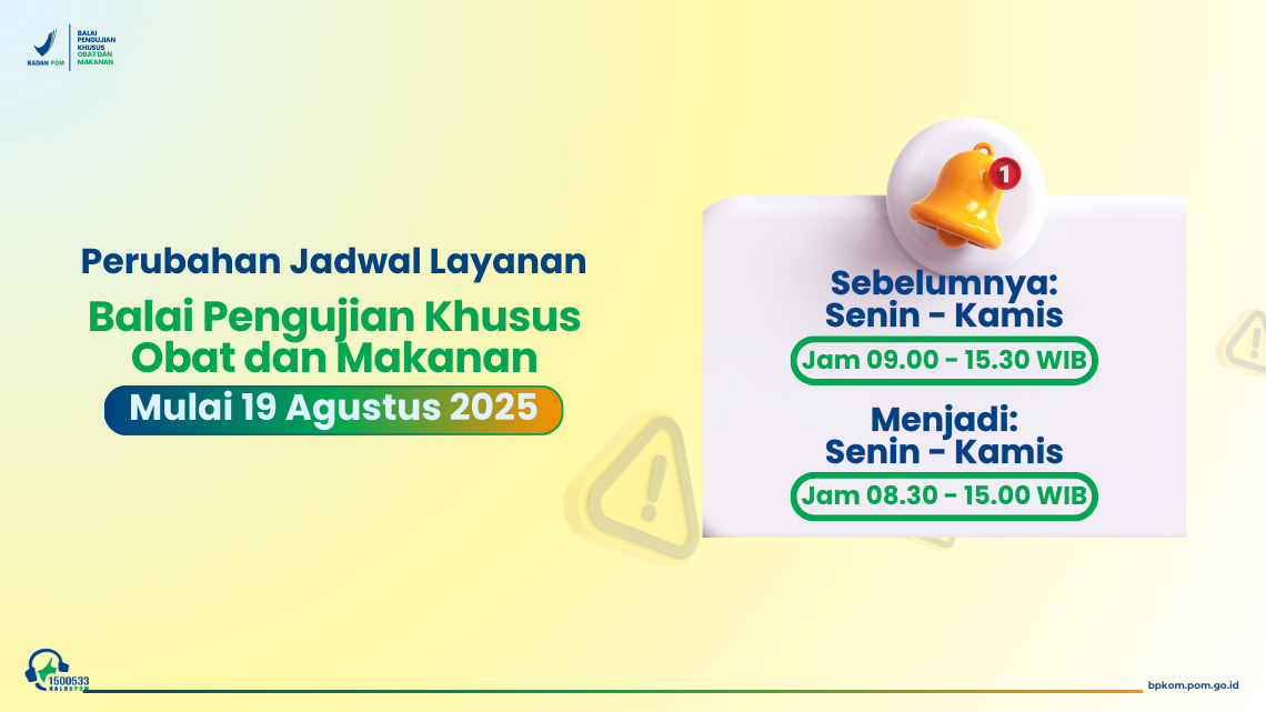 Informasi Perubahan Jadwal Lauanan BPKOM