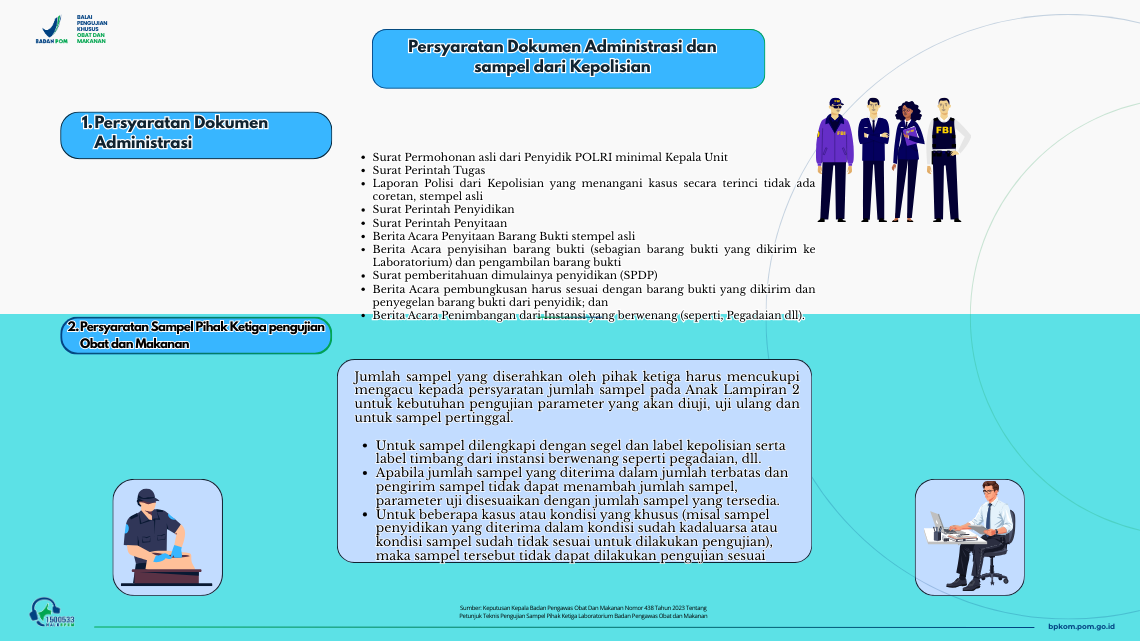 Persyaratan Dokumen Administrasi dan sampel dari Kepolisian atau Pihak ke 3